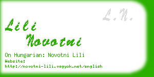 lili novotni business card